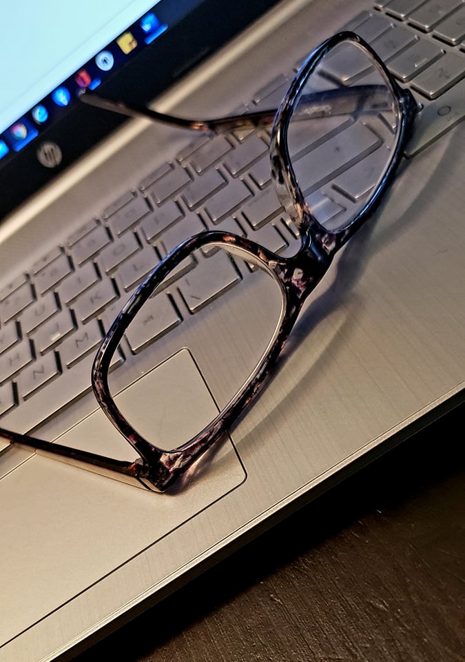 Glasses resting on a computer keyboard.
Menopausal changes in hormone levels can cause additional difficulties with eye health and vision loss.
